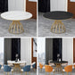 Contemporary Style Sintered Stone Dining Table Single Pedestal Base Round Table for Home Clearhalo ' dining_table' 'Dining Tables & Seating' 'Dining Tables' 'furn' 'furn_dining_table' 'Furniture' 'furniture_dining_table' 'Kitchen & Dining Furniture' 'kitchen&dining_furn' 'kitchen' 'kitchen_dining_table' 3855331