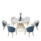 Contemporary Style Sintered Stone Dining Table Single Pedestal Base Round Table for Home Clearhalo ' dining_table' 'Dining Tables & Seating' 'Dining Tables' 'furn' 'furn_dining_table' 'Furniture' 'furniture_dining_table' 'Kitchen & Dining Furniture' 'kitchen&dining_furn' 'kitchen' 'kitchen_dining_table' 3855332