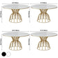 Contemporary Style Sintered Stone Dining Table Single Pedestal Base Round Table for Home Clearhalo ' dining_table' 'Dining Tables & Seating' 'Dining Tables' 'furn' 'furn_dining_table' 'Furniture' 'furniture_dining_table' 'Kitchen & Dining Furniture' 'kitchen&dining_furn' 'kitchen' 'kitchen_dining_table' 3855335