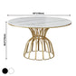 Contemporary Style Sintered Stone Dining Table Single Pedestal Base Round Table for Home Clearhalo ' dining_table' 'Dining Tables & Seating' 'Dining Tables' 'furn' 'furn_dining_table' 'Furniture' 'furniture_dining_table' 'Kitchen & Dining Furniture' 'kitchen&dining_furn' 'kitchen' 'kitchen_dining_table' 3855336