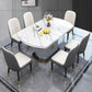 Extendable Round Dining Table Luxury Sintered Stone Top Table with Storage Pedestal Clearhalo ' dining_table' 'Dining Tables & Seating' 'Dining Tables' 'furn' 'furn_dining_table' 'Furniture' 'furniture_dining_table' 'Kitchen & Dining Furniture' 'kitchen&dining_furn' 'kitchen' 'kitchen_dining_table' 3855341
