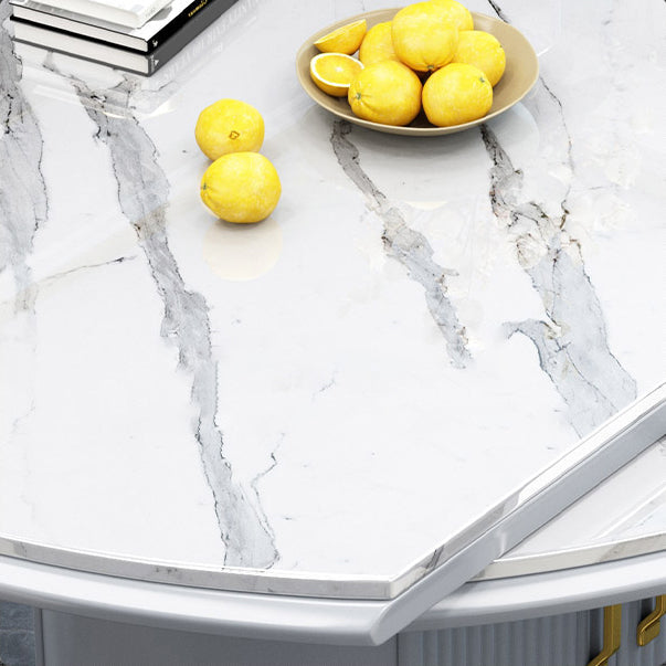 Extendable Round Dining Table Luxury Sintered Stone Top Table with Storage Pedestal Clearhalo ' dining_table' 'Dining Tables & Seating' 'Dining Tables' 'furn' 'furn_dining_table' 'Furniture' 'furniture_dining_table' 'Kitchen & Dining Furniture' 'kitchen&dining_furn' 'kitchen' 'kitchen_dining_table' 3855345