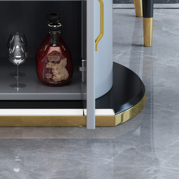 Extendable Round Dining Table Luxury Sintered Stone Top Table with Storage Pedestal Clearhalo ' dining_table' 'Dining Tables & Seating' 'Dining Tables' 'furn' 'furn_dining_table' 'Furniture' 'furniture_dining_table' 'Kitchen & Dining Furniture' 'kitchen&dining_furn' 'kitchen' 'kitchen_dining_table' 3855348