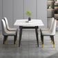 Extendable Sintered Stone Top Dining Table Round Table with Metal 4 Legs Clearhalo ' dining_table' 'Dining Tables & Seating' 'Dining Tables' 'furn' 'furn_dining_table' 'Furniture' 'furniture_dining_table' 'Kitchen & Dining Furniture' 'kitchen&dining_furn' 'kitchen' 'kitchen_dining_table' 3855355