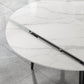 Extendable Sintered Stone Top Dining Table Round Table with Metal 4 Legs Clearhalo ' dining_table' 'Dining Tables & Seating' 'Dining Tables' 'furn' 'furn_dining_table' 'Furniture' 'furniture_dining_table' 'Kitchen & Dining Furniture' 'kitchen&dining_furn' 'kitchen' 'kitchen_dining_table' 3855360