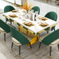 Metal Traditional Luxury Rectangle Indoor Table Marble Top Table with Pedestal Clearhalo ' dining_table' 'Dining Tables & Seating' 'Dining Tables' 'furn' 'furn_dining_table' 'Furniture' 'furniture_dining_table' 'Kitchen & Dining Furniture' 'kitchen&dining_furn' 'kitchen' 'kitchen_dining_table' 3855364