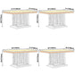 Metal Traditional Luxury Rectangle Indoor Table Marble Top Table with Pedestal Clearhalo ' dining_table' 'Dining Tables & Seating' 'Dining Tables' 'furn' 'furn_dining_table' 'Furniture' 'furniture_dining_table' 'Kitchen & Dining Furniture' 'kitchen&dining_furn' 'kitchen' 'kitchen_dining_table' 3855373
