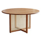Contemporary Khaki Standard Dining Table Solid Wood Kitchen Dining Table with Double Pedestal Base Without Chairs Clearhalo ' dining_table' 'Dining Tables & Seating' 'Dining Tables' 'furn' 'furn_dining_table' 'Furniture' 'furniture_dining_table' 'Kitchen & Dining Furniture' 'kitchen&dining_furn' 'kitchen' 'kitchen_dining_table' 3855378