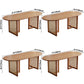 Contemporary Khaki Standard Dining Table Solid Wood Kitchen Dining Table with Double Pedestal Base Clearhalo ' dining_table' 'Dining Tables & Seating' 'Dining Tables' 'furn' 'furn_dining_table' 'Furniture' 'furniture_dining_table' 'Kitchen & Dining Furniture' 'kitchen&dining_furn' 'kitchen' 'kitchen_dining_table' 3855387