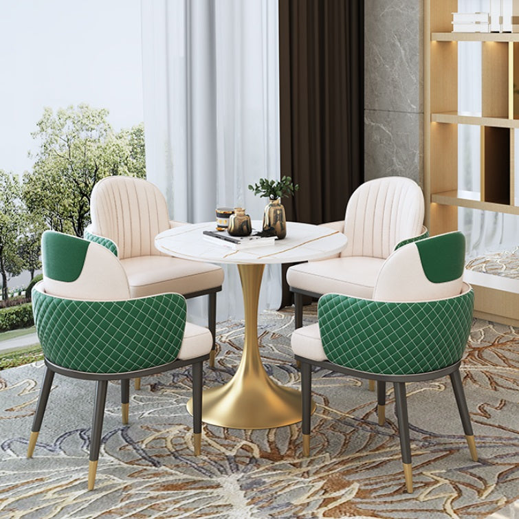 Traditional Luxury Round Table Stone Dining Room Collection for Indoor Clearhalo ' dining_table' 'Dining Tables & Seating' 'Dining Tables' 'furn' 'furn_dining_table' 'Furniture' 'furniture_dining_table' 'Kitchen & Dining Furniture' 'kitchen&dining_furn' 'kitchen' 'kitchen_dining_table' 3855392