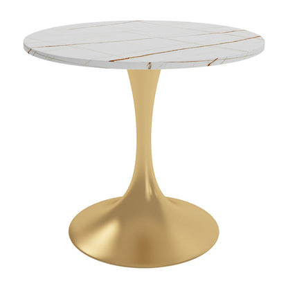 Traditional Luxury Round Table Stone Dining Room Collection for Indoor Gold Without Chairs Clearhalo ' dining_table' 'Dining Tables & Seating' 'Dining Tables' 'furn' 'furn_dining_table' 'Furniture' 'furniture_dining_table' 'Kitchen & Dining Furniture' 'kitchen&dining_furn' 'kitchen' 'kitchen_dining_table' 3855394