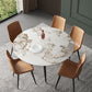 Extendable Luxury Dining Table Adjustable Sintered Stone Top Table with 4 Legs Clearhalo ' dining_table' 'Dining Tables & Seating' 'Dining Tables' 'furn' 'furn_dining_table' 'Furniture' 'furniture_dining_table' 'Kitchen & Dining Furniture' 'kitchen&dining_furn' 'kitchen' 'kitchen_dining_table' 3855398