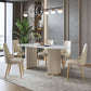 Traditional Luxury Oval Dining Room Table Sintered Stone Table with White Double Pedestal Clearhalo ' dining_table' 'Dining Tables & Seating' 'Dining Tables' 'furn' 'furn_dining_table' 'Furniture' 'furniture_dining_table' 'Kitchen & Dining Furniture' 'kitchen&dining_furn' 'kitchen' 'kitchen_dining_table' 3855413