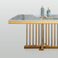 Metal Traditional Luxury Rectangle Dining Table Sintered Stone Top Table with Trestle Clearhalo ' dining_table' 'Dining Tables & Seating' 'Dining Tables' 'furn' 'furn_dining_table' 'Furniture' 'furniture_dining_table' 'Kitchen & Dining Furniture' 'kitchen&dining_furn' 'kitchen' 'kitchen_dining_table' 3855425