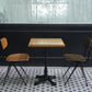 Industrial Solid Wood Dining Table Square Table with Metal Pedestal Base Clearhalo ' dining_table' 'Dining Tables & Seating' 'Dining Tables' 'furn' 'furn_dining_table' 'Furniture' 'furniture_dining_table' 'Kitchen & Dining Furniture' 'kitchen&dining_furn' 'kitchen' 'kitchen_dining_table' 3855447