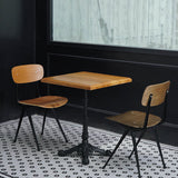 Industrial Solid Wood Dining Table Square Table with Metal Pedestal Base Clearhalo ' dining_table' 'Dining Tables & Seating' 'Dining Tables' 'furn' 'furn_dining_table' 'Furniture' 'furniture_dining_table' 'Kitchen & Dining Furniture' 'kitchen&dining_furn' 'kitchen' 'kitchen_dining_table' 3855448