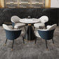 Traditional Luxury Round Dining Table Sintered Stone Table with Black Pedestal Base Clearhalo ' dining_table' 'Dining Tables & Seating' 'Dining Tables' 'furn' 'furn_dining_table' 'Furniture' 'furniture_dining_table' 'Kitchen & Dining Furniture' 'kitchen&dining_furn' 'kitchen' 'kitchen_dining_table' 3855455