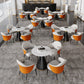 Traditional Luxury Round Dining Table Sintered Stone Table with Black Pedestal Base Clearhalo ' dining_table' 'Dining Tables & Seating' 'Dining Tables' 'furn' 'furn_dining_table' 'Furniture' 'furniture_dining_table' 'Kitchen & Dining Furniture' 'kitchen&dining_furn' 'kitchen' 'kitchen_dining_table' 3855458