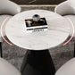 Traditional Luxury Round Dining Table Sintered Stone Table with Black Pedestal Base Clearhalo ' dining_table' 'Dining Tables & Seating' 'Dining Tables' 'furn' 'furn_dining_table' 'Furniture' 'furniture_dining_table' 'Kitchen & Dining Furniture' 'kitchen&dining_furn' 'kitchen' 'kitchen_dining_table' 3855460