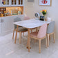 Stone Dining Site Table Simplicity Rectangle Dining Table with Wood 4 Legs Clearhalo ' dining_table' 'Dining Tables & Seating' 'Dining Tables' 'furn' 'furn_dining_table' 'Furniture' 'furniture_dining_table' 'Kitchen & Dining Furniture' 'kitchen&dining_furn' 'kitchen' 'kitchen_dining_table' 3855474