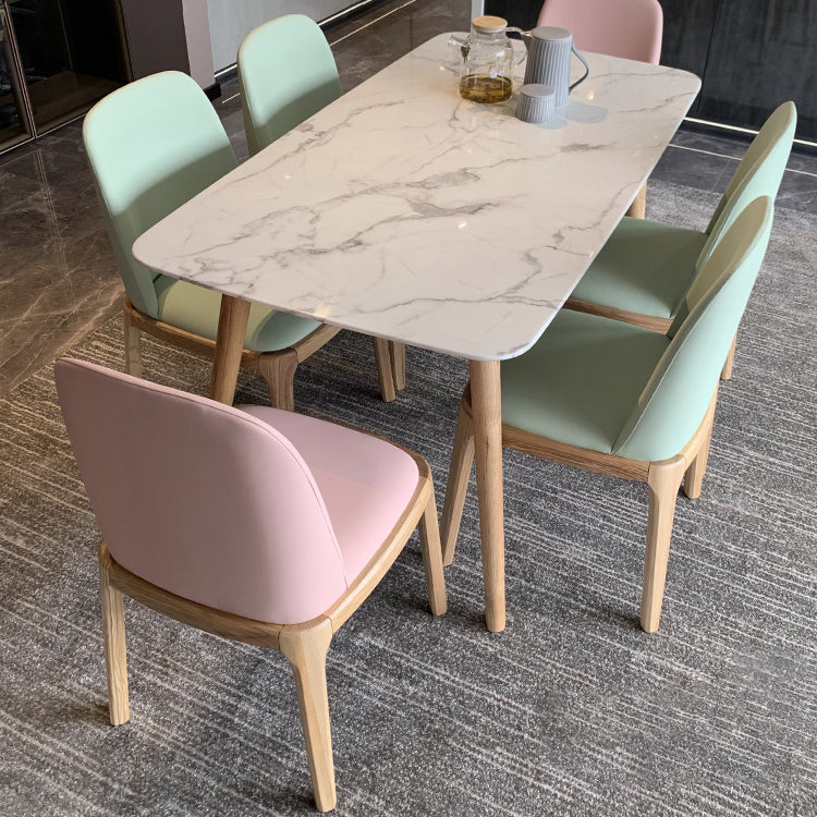 Stone Dining Site Table Simplicity Rectangle Dining Table with Wood 4 Legs Clearhalo ' dining_table' 'Dining Tables & Seating' 'Dining Tables' 'furn' 'furn_dining_table' 'Furniture' 'furniture_dining_table' 'Kitchen & Dining Furniture' 'kitchen&dining_furn' 'kitchen' 'kitchen_dining_table' 3855480