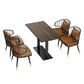 Industrial Solid Wood Dinner Room Kitchen Table Brown Top Table with Black Frame for Dining Room Clearhalo ' dining_table' 'Dining Tables & Seating' 'Dining Tables' 'furn' 'furn_dining_table' 'Furniture' 'furniture_dining_table' 'Kitchen & Dining Furniture' 'kitchen&dining_furn' 'kitchen' 'kitchen_dining_table' 3855492