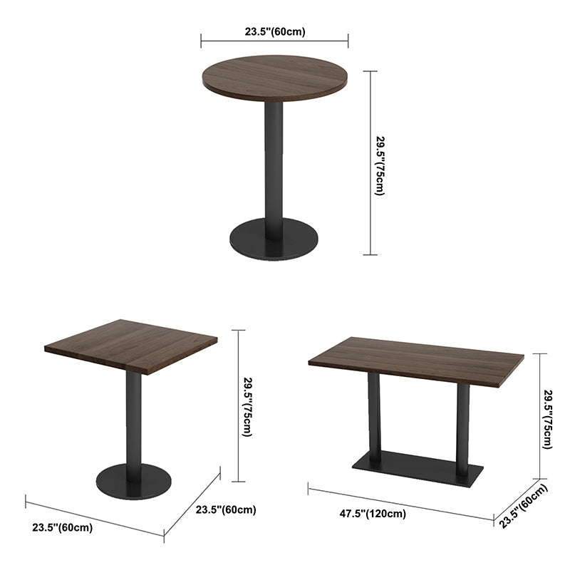 Industrial Solid Wood Dinner Room Kitchen Table Brown Top Table with Black Frame for Dining Room Clearhalo ' dining_table' 'Dining Tables & Seating' 'Dining Tables' 'furn' 'furn_dining_table' 'Furniture' 'furniture_dining_table' 'Kitchen & Dining Furniture' 'kitchen&dining_furn' 'kitchen' 'kitchen_dining_table' 3855495