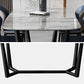 Industrial Gray Sintered Stone Top Dining Table Rectangle Shape Standard Dining Table for Kitchen Clearhalo ' dining_table' 'Dining Tables & Seating' 'Dining Tables' 'furn' 'furn_dining_table' 'Furniture' 'furniture_dining_table' 'Kitchen & Dining Furniture' 'kitchen&dining_furn' 'kitchen' 'kitchen_dining_table' 3855501