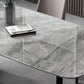 Industrial Gray Sintered Stone Top Dining Table Rectangle Shape Standard Dining Table for Kitchen Clearhalo ' dining_table' 'Dining Tables & Seating' 'Dining Tables' 'furn' 'furn_dining_table' 'Furniture' 'furniture_dining_table' 'Kitchen & Dining Furniture' 'kitchen&dining_furn' 'kitchen' 'kitchen_dining_table' 3855502