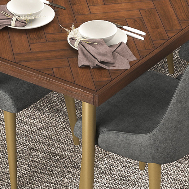 Luxury Style Solid Wood Dining Table 4 Legs Base Rectangle Table for Home Clearhalo ' dining_table' 'Dining Tables & Seating' 'Dining Tables' 'furn' 'furn_dining_table' 'Furniture' 'furniture_dining_table' 'Kitchen & Dining Furniture' 'kitchen&dining_furn' 'kitchen' 'kitchen_dining_table' 3855538