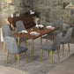 Luxury Style Solid Wood Dining Table 4 Legs Base Rectangle Table for Home Clearhalo ' dining_table' 'Dining Tables & Seating' 'Dining Tables' 'furn' 'furn_dining_table' 'Furniture' 'furniture_dining_table' 'Kitchen & Dining Furniture' 'kitchen&dining_furn' 'kitchen' 'kitchen_dining_table' 3855543