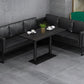 Industrial Sintered Stone Dinner Room Kitchen Table Black Top Table with Black Frame Clearhalo ' dining_table' 'Dining Tables & Seating' 'Dining Tables' 'furn' 'furn_dining_table' 'Furniture' 'furniture_dining_table' 'Kitchen & Dining Furniture' 'kitchen&dining_furn' 'kitchen' 'kitchen_dining_table' 3855550