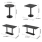Industrial Sintered Stone Dinner Room Kitchen Table Black Top Table with Black Frame Clearhalo ' dining_table' 'Dining Tables & Seating' 'Dining Tables' 'furn' 'furn_dining_table' 'Furniture' 'furniture_dining_table' 'Kitchen & Dining Furniture' 'kitchen&dining_furn' 'kitchen' 'kitchen_dining_table' 3855555
