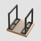 Square Solid Wood Kitchen Table Industrial Dining Table with Metal Double Pedestal Base Clearhalo ' dining_table' 'Dining Tables & Seating' 'Dining Tables' 'furn' 'furn_dining_table' 'Furniture' 'furniture_dining_table' 'Kitchen & Dining Furniture' 'kitchen&dining_furn' 'kitchen' 'kitchen_dining_table' 3855562