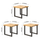 Square Solid Wood Kitchen Table Industrial Dining Table with Metal Double Pedestal Base Clearhalo ' dining_table' 'Dining Tables & Seating' 'Dining Tables' 'furn' 'furn_dining_table' 'Furniture' 'furniture_dining_table' 'Kitchen & Dining Furniture' 'kitchen&dining_furn' 'kitchen' 'kitchen_dining_table' 3855565