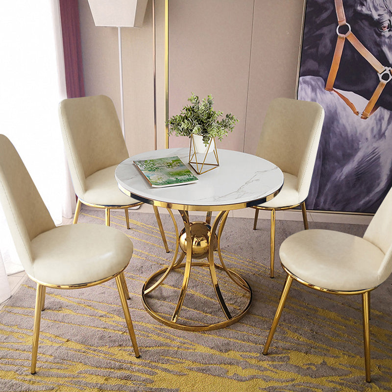 Round Table Dinette Table Traditional Luxury Dinner Room Table for Indoor Clearhalo ' dining_table' 'Dining Tables & Seating' 'Dining Tables' 'furn' 'furn_dining_table' 'Furniture' 'furniture_dining_table' 'Kitchen & Dining Furniture' 'kitchen&dining_furn' 'kitchen' 'kitchen_dining_table' 3855638