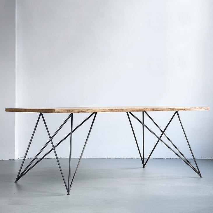 Rectangle Glam Style Dining Table Wood Color Fixed Table with Solid Wood Clearhalo ' dining_table' 'Dining Tables & Seating' 'Dining Tables' 'furn' 'furn_dining_table' 'Furniture' 'furniture_dining_table' 'Kitchen & Dining Furniture' 'kitchen&dining_furn' 'kitchen' 'kitchen_dining_table' 3855646