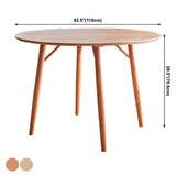 Solid Wood 4-foot Dinette Table Contemporary Dining Table Round for Home Clearhalo ' dining_table' 'Dining Tables & Seating' 'Dining Tables' 'furn' 'furn_dining_table' 'Furniture' 'furniture_dining_table' 'Kitchen & Dining Furniture' 'kitchen&dining_furn' 'kitchen' 'kitchen_dining_table' 3855678