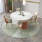 Traditional Luxury Round Dining Table Sintered Stone Table with White Pedestal Base Clearhalo ' dining_table' 'Dining Tables & Seating' 'Dining Tables' 'furn' 'furn_dining_table' 'Furniture' 'furniture_dining_table' 'Kitchen & Dining Furniture' 'kitchen&dining_furn' 'kitchen' 'kitchen_dining_table' 3855686