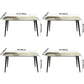 Modern Beige Sintered Stone Dining Table Rectangle Shape Dining Table with 4 Legs Base Clearhalo ' dining_table' 'Dining Tables & Seating' 'Dining Tables' 'furn' 'furn_dining_table' 'Furniture' 'furniture_dining_table' 'Kitchen & Dining Furniture' 'kitchen&dining_furn' 'kitchen' 'kitchen_dining_table' 3855697