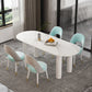 Solid Wood Legs Contemporary Free Form Dining Table Sintered Stone Dining Table for Kitchen Clearhalo ' dining_table' 'Dining Tables & Seating' 'Dining Tables' 'furn' 'furn_dining_table' 'Furniture' 'furniture_dining_table' 'Kitchen & Dining Furniture' 'kitchen&dining_furn' 'kitchen' 'kitchen_dining_table' 3855709