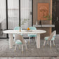 Solid Wood Legs Contemporary Free Form Dining Table Sintered Stone Dining Table for Kitchen Clearhalo ' dining_table' 'Dining Tables & Seating' 'Dining Tables' 'furn' 'furn_dining_table' 'Furniture' 'furniture_dining_table' 'Kitchen & Dining Furniture' 'kitchen&dining_furn' 'kitchen' 'kitchen_dining_table' 3855710