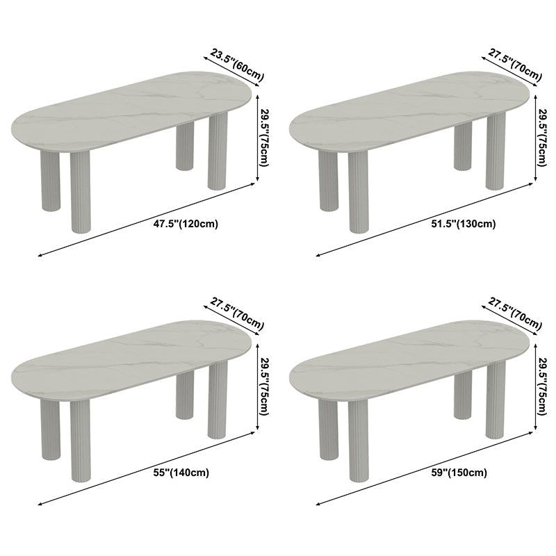 Solid Wood Legs Contemporary Free Form Dining Table Sintered Stone Dining Table for Kitchen Clearhalo ' dining_table' 'Dining Tables & Seating' 'Dining Tables' 'furn' 'furn_dining_table' 'Furniture' 'furniture_dining_table' 'Kitchen & Dining Furniture' 'kitchen&dining_furn' 'kitchen' 'kitchen_dining_table' 3855714