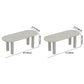 Solid Wood Legs Contemporary Free Form Dining Table Sintered Stone Dining Table for Kitchen Clearhalo ' dining_table' 'Dining Tables & Seating' 'Dining Tables' 'furn' 'furn_dining_table' 'Furniture' 'furniture_dining_table' 'Kitchen & Dining Furniture' 'kitchen&dining_furn' 'kitchen' 'kitchen_dining_table' 3855715