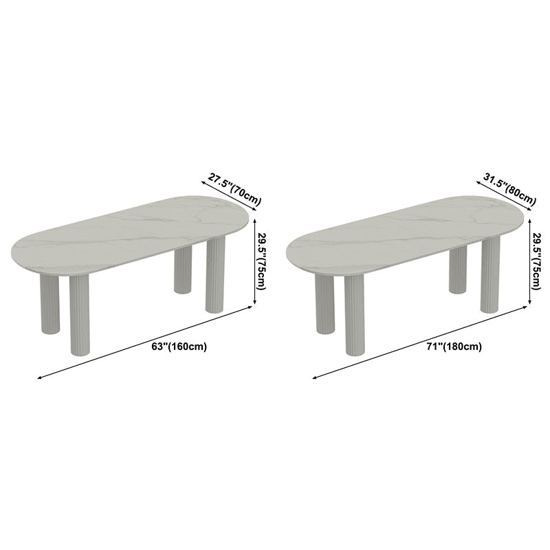 Solid Wood Legs Contemporary Free Form Dining Table Sintered Stone Dining Table for Kitchen Clearhalo ' dining_table' 'Dining Tables & Seating' 'Dining Tables' 'furn' 'furn_dining_table' 'Furniture' 'furniture_dining_table' 'Kitchen & Dining Furniture' 'kitchen&dining_furn' 'kitchen' 'kitchen_dining_table' 3855715