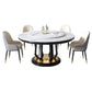 Modern Style Sintered Stone Dining Table Single Pedestal Base Round Table with Turntable Clearhalo ' dining_table' 'Dining Tables & Seating' 'Dining Tables' 'furn' 'furn_dining_table' 'Furniture' 'furniture_dining_table' 'Kitchen & Dining Furniture' 'kitchen&dining_furn' 'kitchen' 'kitchen_dining_table' 3855719