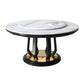Modern Style Sintered Stone Dining Table Single Pedestal Base Round Table with Turntable White Without Chairs Clearhalo ' dining_table' 'Dining Tables & Seating' 'Dining Tables' 'furn' 'furn_dining_table' 'Furniture' 'furniture_dining_table' 'Kitchen & Dining Furniture' 'kitchen&dining_furn' 'kitchen' 'kitchen_dining_table' 3855720