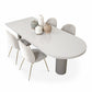 Free Form Minimalist Style Dining Table White Tone Fixed Table with 3 Legs Clearhalo ' dining_table' 'Dining Tables & Seating' 'Dining Tables' 'furn' 'furn_dining_table' 'Furniture' 'furniture_dining_table' 'Kitchen & Dining Furniture' 'kitchen&dining_furn' 'kitchen' 'kitchen_dining_table' 3855726