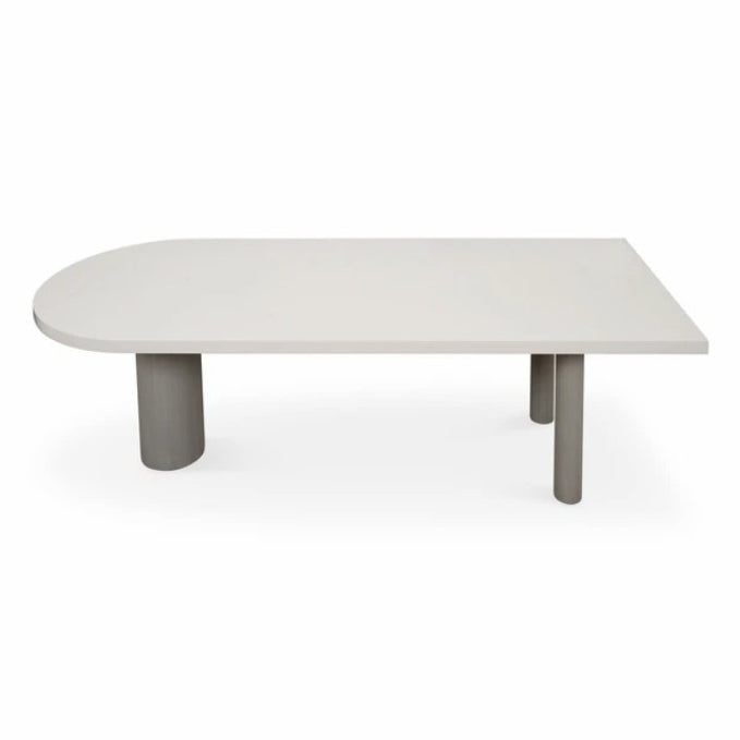 Free Form Minimalist Style Dining Table White Tone Fixed Table with 3 Legs Clearhalo ' dining_table' 'Dining Tables & Seating' 'Dining Tables' 'furn' 'furn_dining_table' 'Furniture' 'furniture_dining_table' 'Kitchen & Dining Furniture' 'kitchen&dining_furn' 'kitchen' 'kitchen_dining_table' 3855730