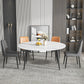 Extendable Round Dining Table Modern Sintered Stone Top Table with 4 Legs Clearhalo ' dining_table' 'Dining Tables & Seating' 'Dining Tables' 'furn' 'furn_dining_table' 'Furniture' 'furniture_dining_table' 'Kitchen & Dining Furniture' 'kitchen&dining_furn' 'kitchen' 'kitchen_dining_table' 3855739